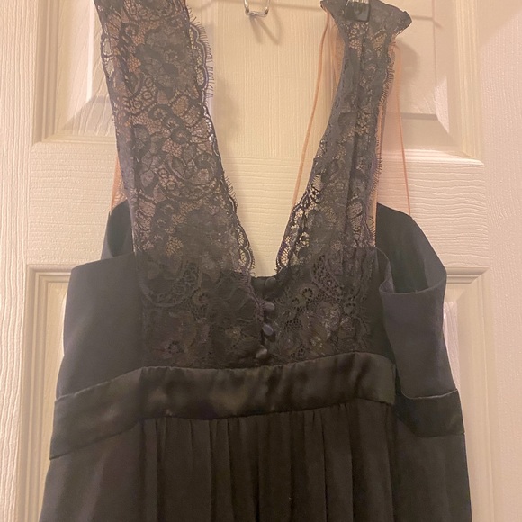 BCBG MaxAzria Silk Lace Maxi Dress Sz 10 - Picture 11 of 15